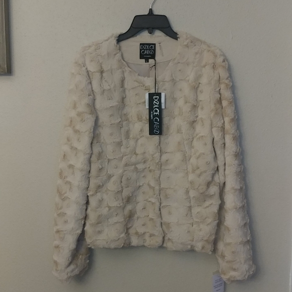 DOLCE CABO Faux Fur Jacket Size : L - Picture 3 of 7